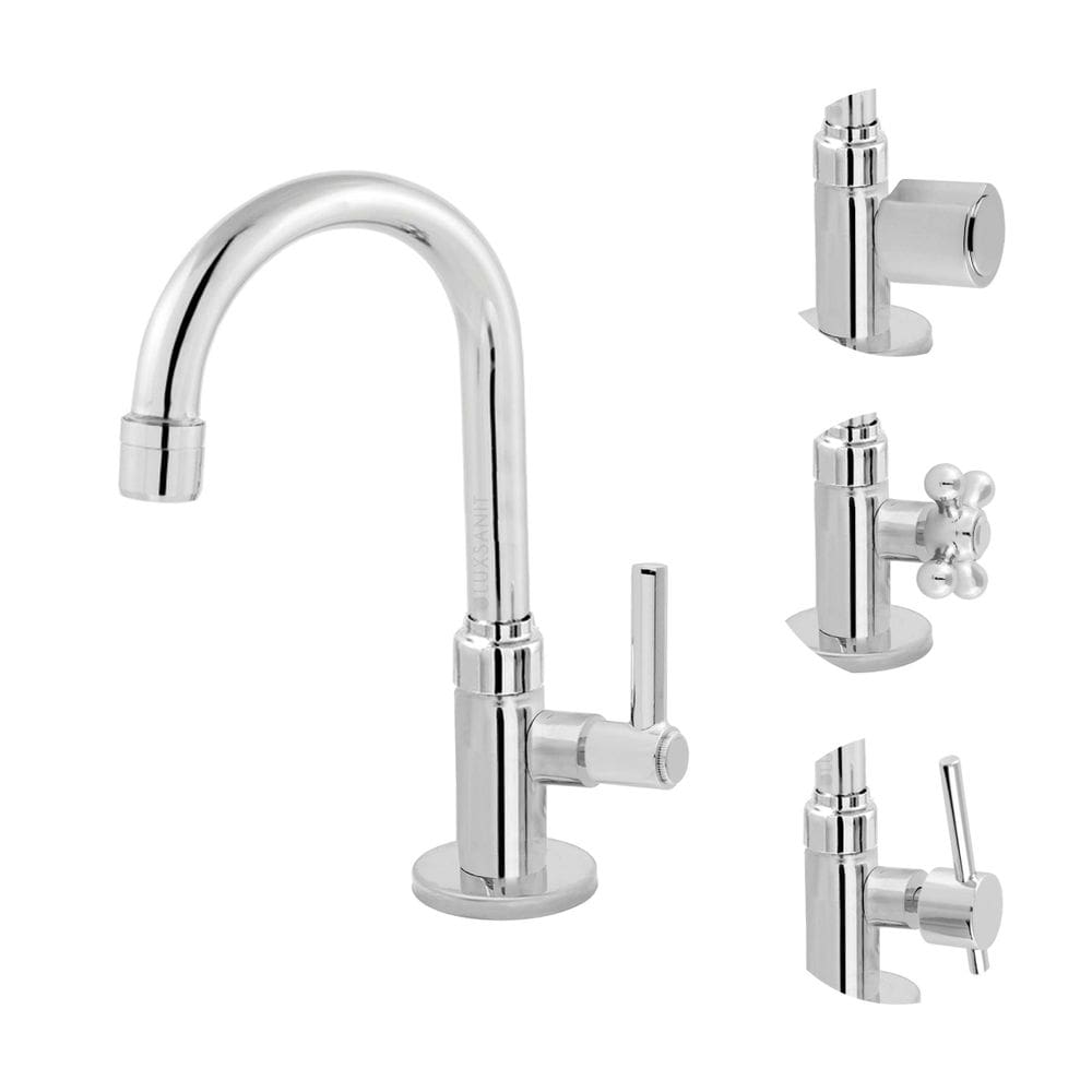Torneira Bica Móvel Mesa Pia Banheiro Metal Luxo 1/4 Volta
