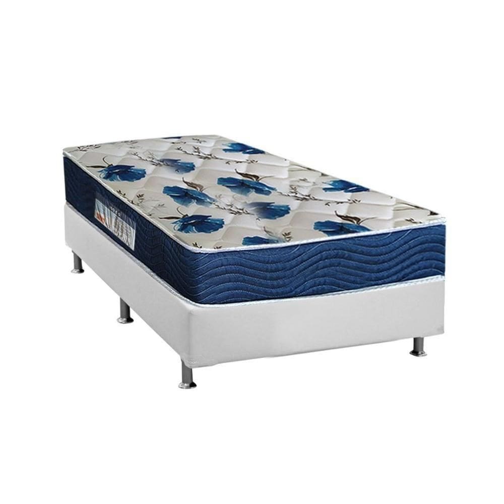 Cama Box Solteiro: Colchão Anatômico Ortobom D28/Ep Fort Tech Iso 60 + Base White(88X188)