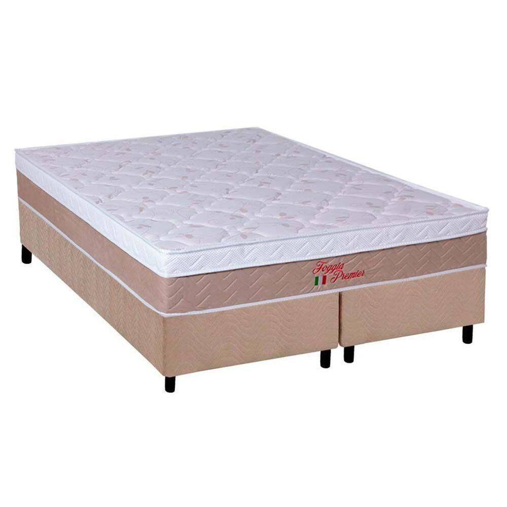 Cama Box Queen: Colchão Ortopédico Orthoflex Foggia Premier Euro Pillow+ Base Clean(158X198)