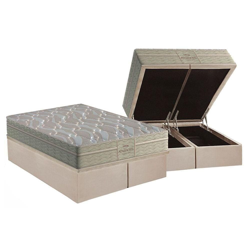 Cama Box Baú King: Colchão Ortopédico Probel D45 / Eppedic Tech2000 + Base Clean(193X203)