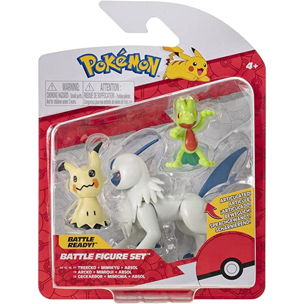 Bonecos - Pokemon Battle - Treecko - Mimigma - Absol SUNNY BRINQUEDOS