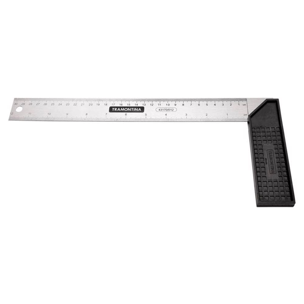 Esquadro 25 CM em Aço Temperado com Cabo Injetado - Tramontina 43170010