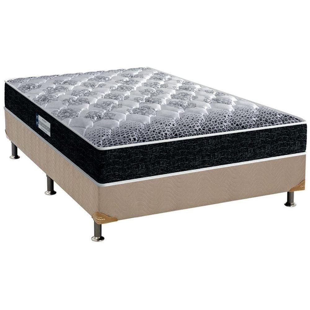 Cama Box Casal: Colchão Espuma Probel D33/Ep Advanced Tech1500 + Base Crc Suede Clean(138X188)
