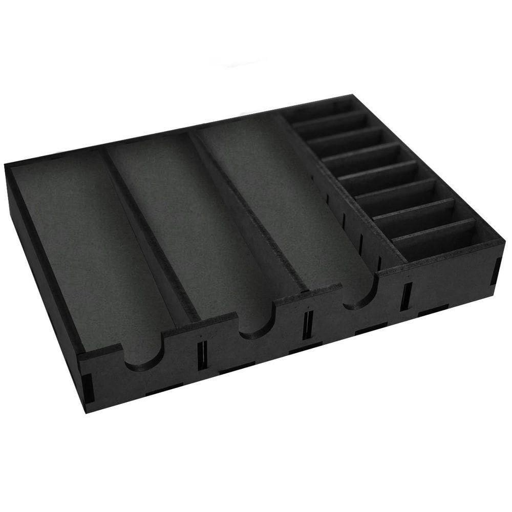 Suporte Mdf Para 3 Maquinas De Cortar Cabelo E 8 Pentes De Altura Preto