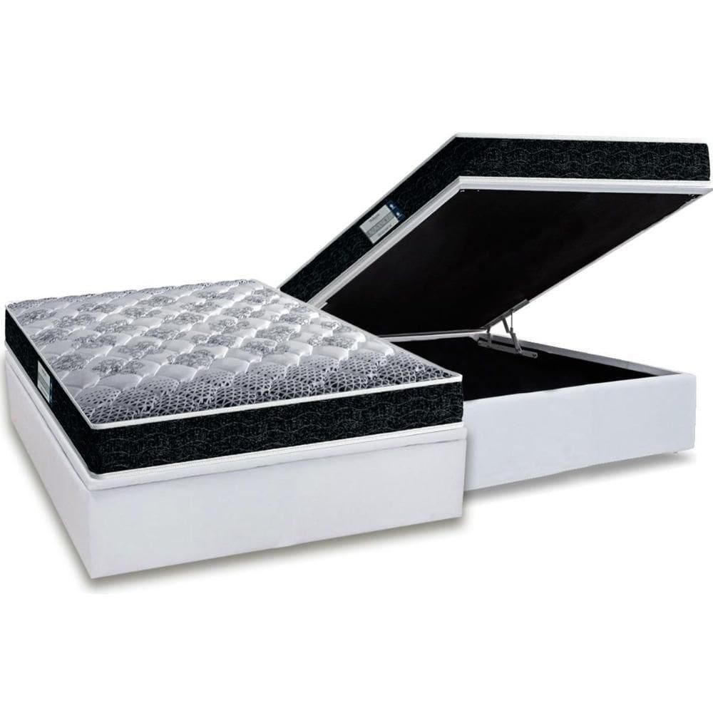 Cama Box Baú Casal: Colchão Anatômico Probel D33/Eppedic Prodormir Tech1500 + Base White(138X188)