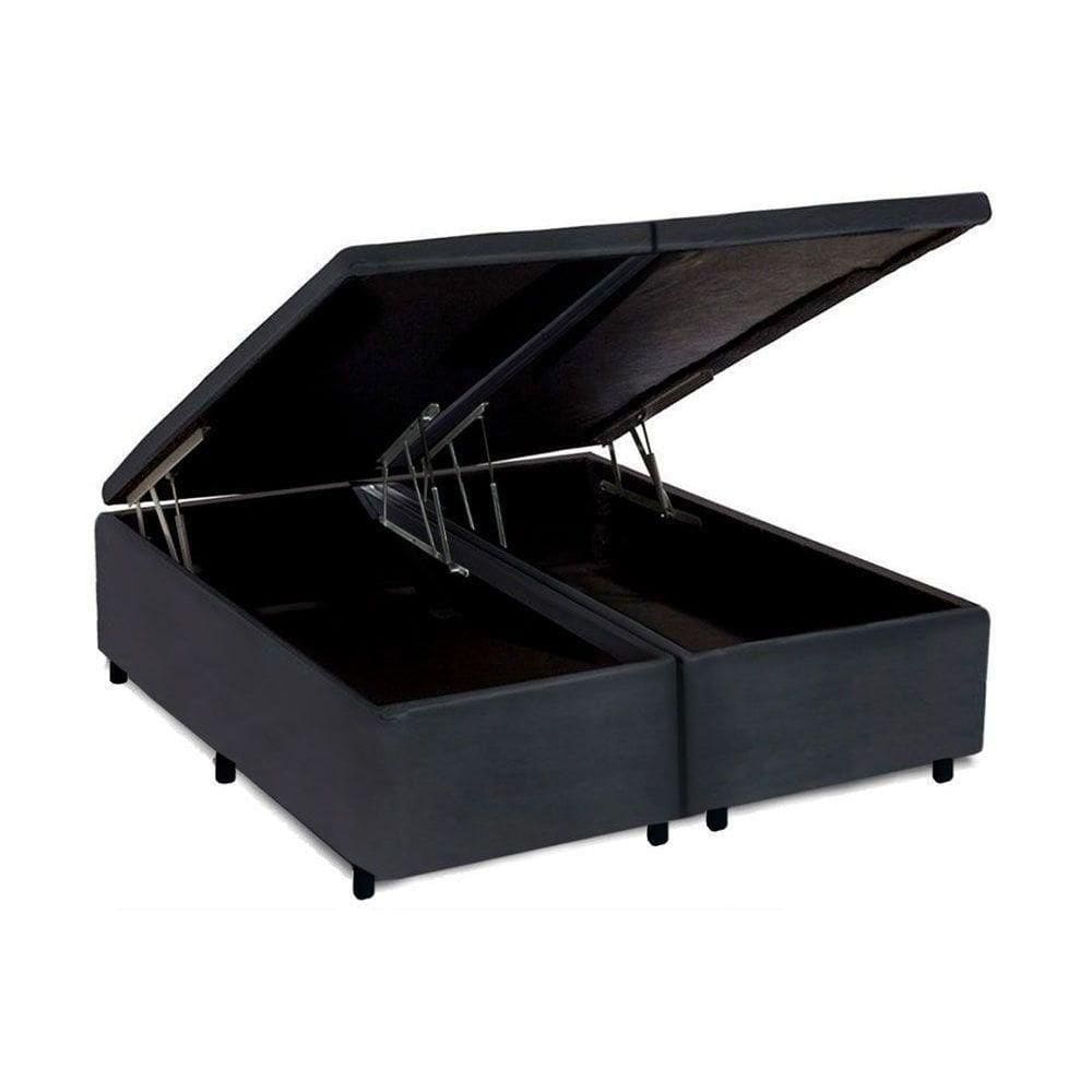Cama Box Baú Universal Queen Suede Gray (158x198x35) - Costa Rica