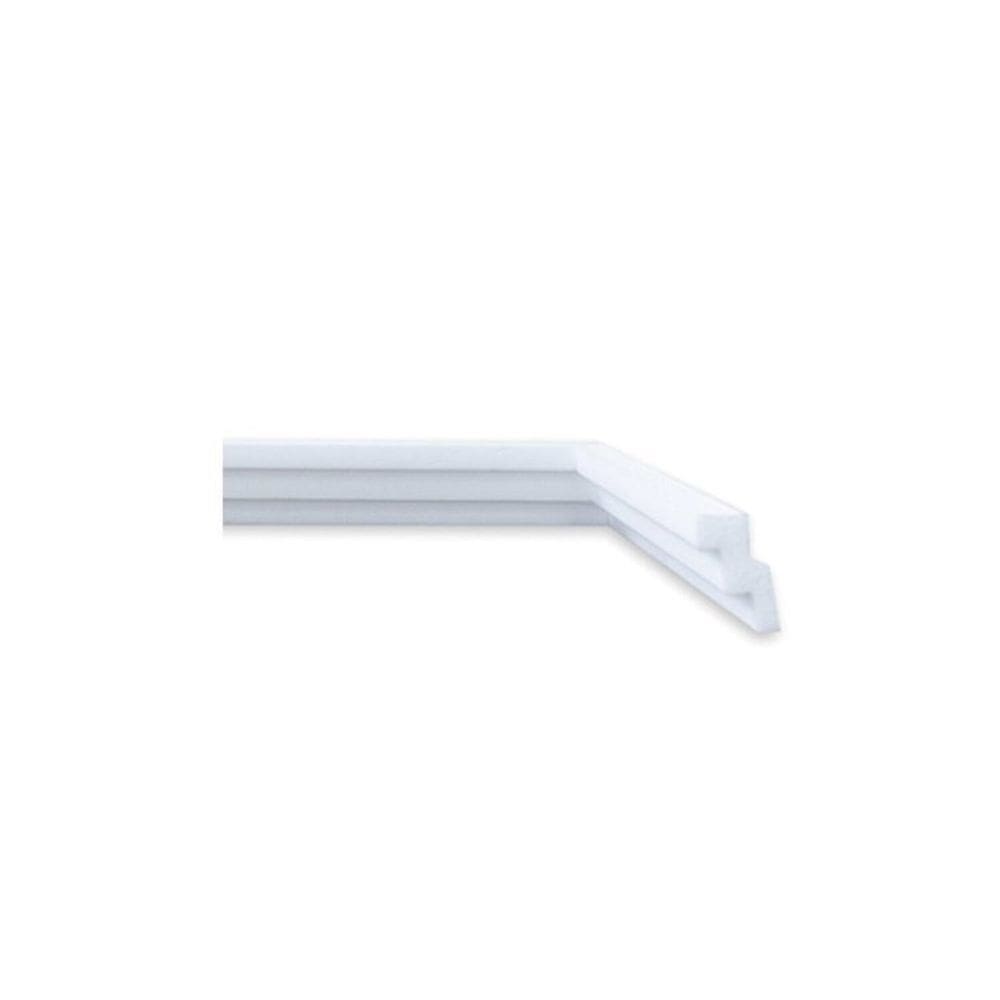 Kit com 20 Barras Rodateto de Poliestireno 3cm X 20mm Liso 40m Branco