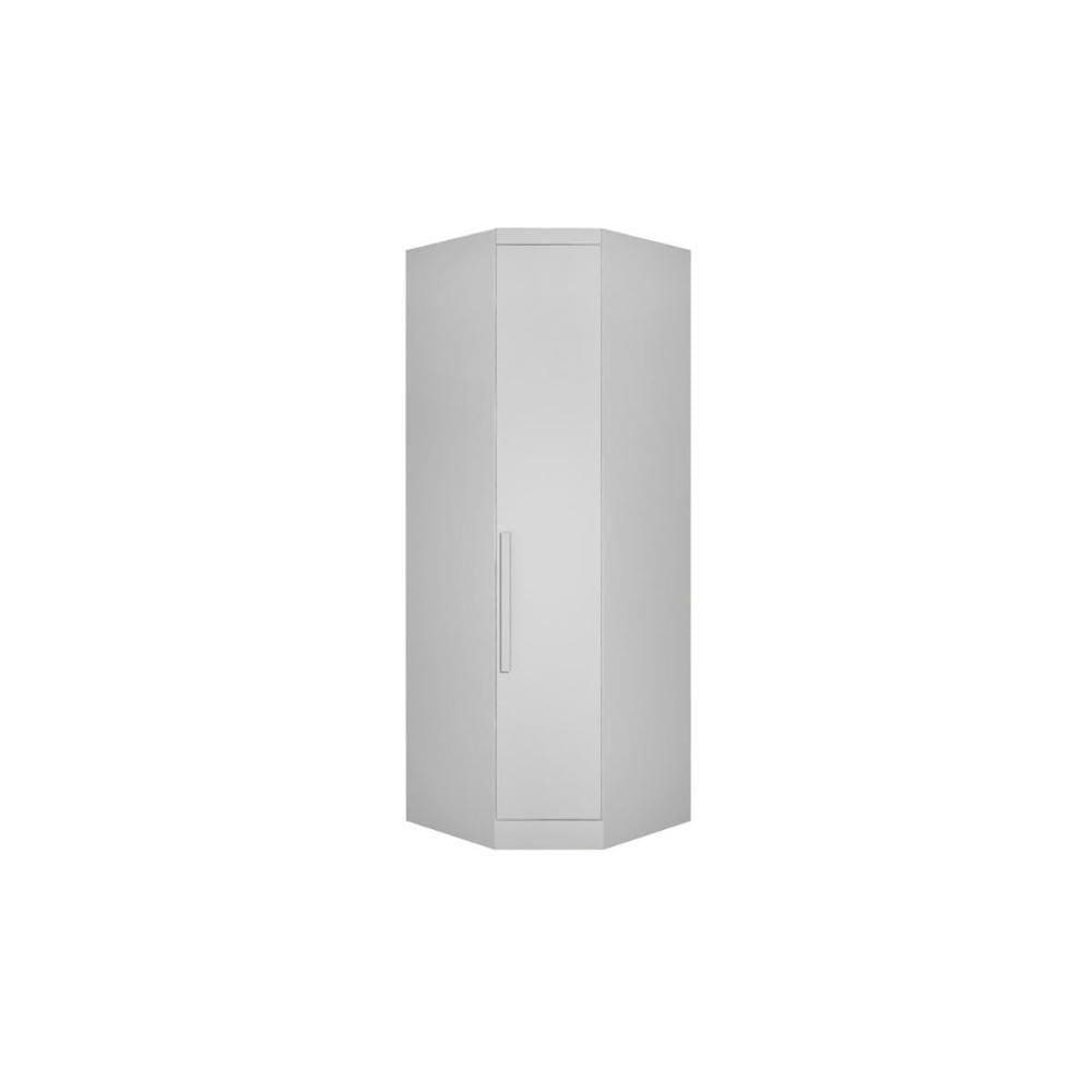 Módulo De Quarto Solteiro Closet Canto Oblíquo Rizon C- 1 Porta Branco - Novo Horizonte