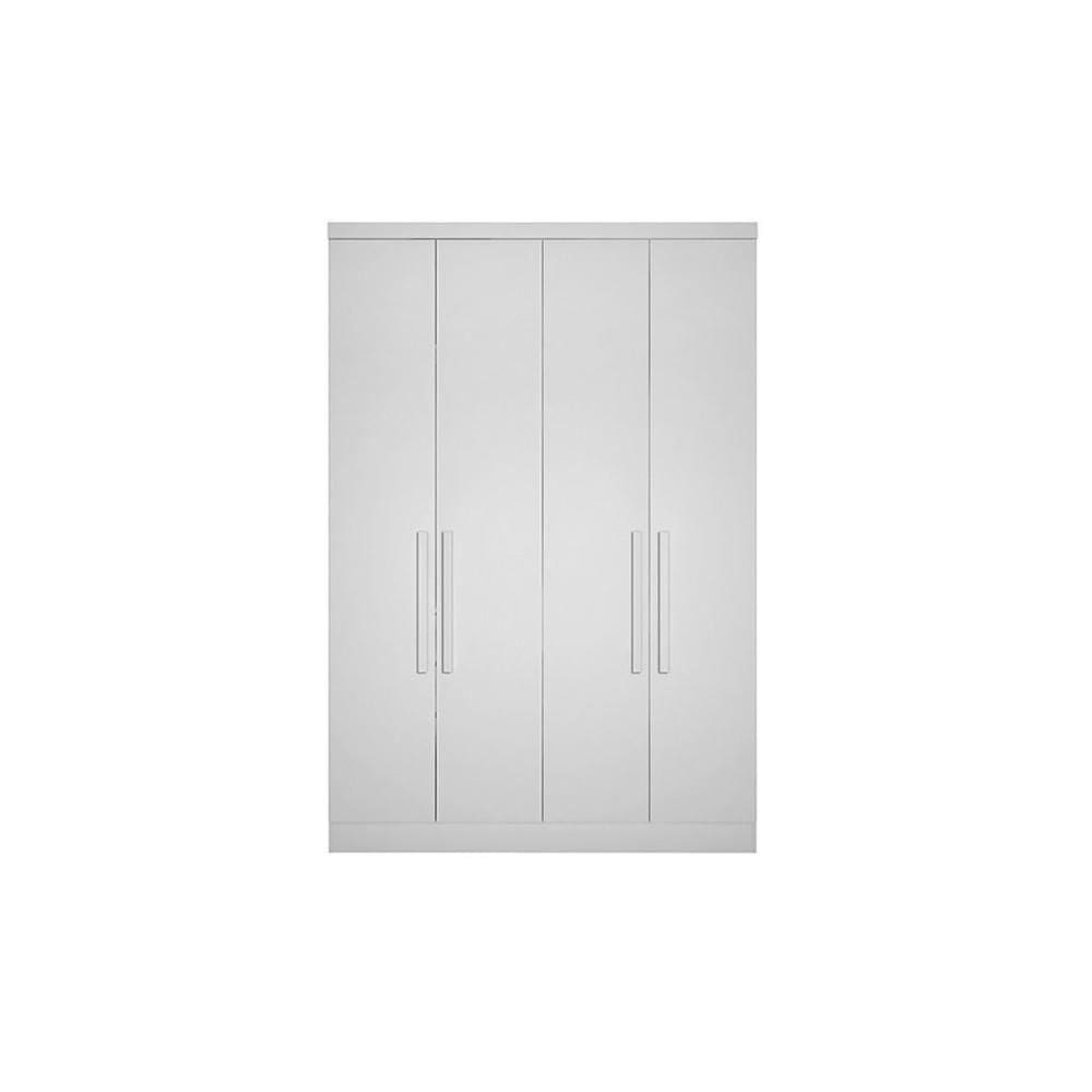 Módulo De Quarto Solteiro Guarda Roupa Rizon C- 4 Portas E 3 Gavetas Branco - Novo Horizonte