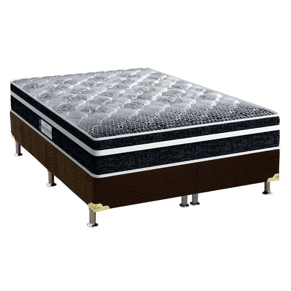Cama Box Queen: Colchão Ortopédico Probel D33/Ep Advanced Tech1500 Plus + Base Brown(158X198)