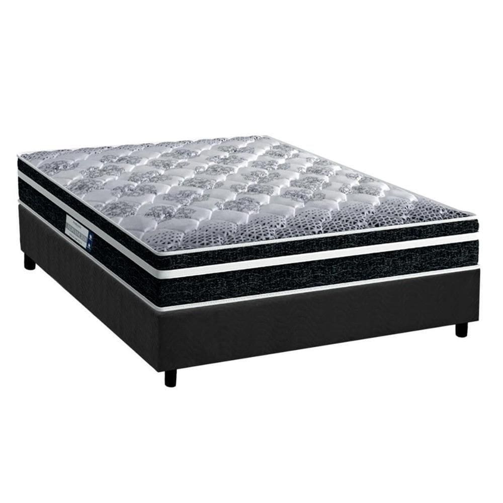 Cama Box Casal: Colchão Espuma D33 Probel /ep Advanced Tech1500 Plus + Base Crc Suede Gray(138x188)