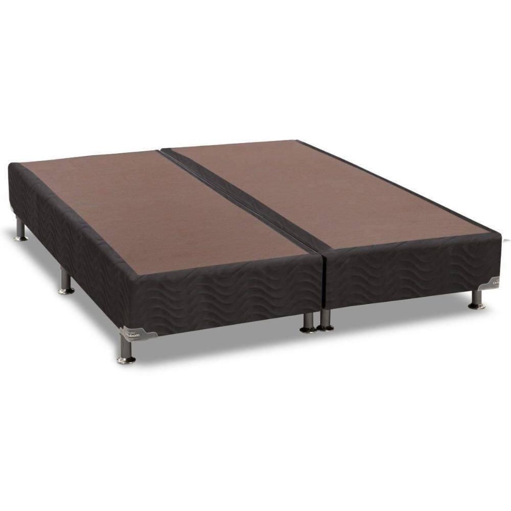 Cama Box Base Queen Universal Suede Black (158x198x30) - Ortobom