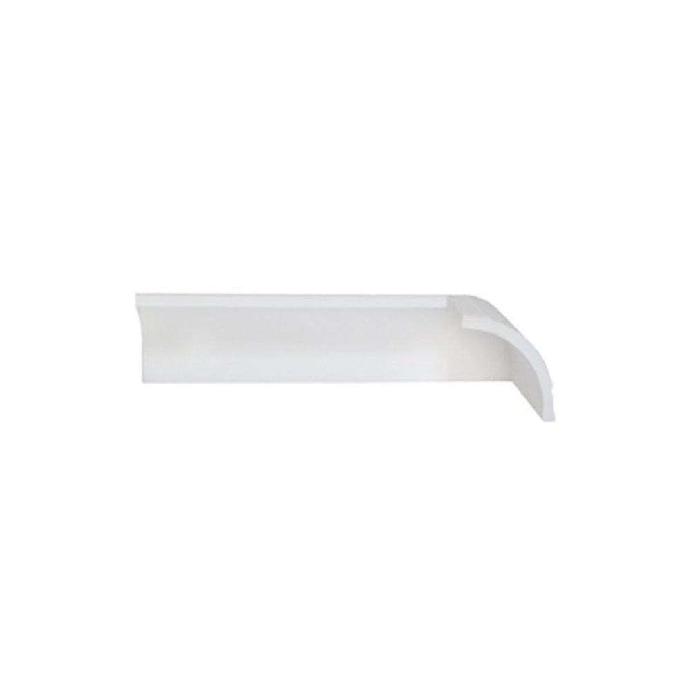 Kit com 10 Barras Rodateto de Poliestireno 6,5cm X 80mm Liso 20m Branco