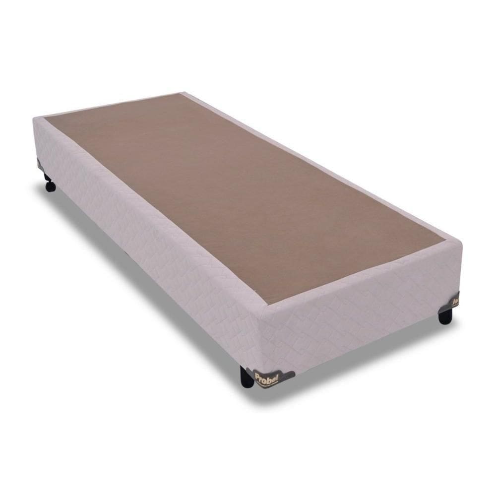 Cama Box Base Universal Solteiro Suede Marfim (88x188x25) - Probel