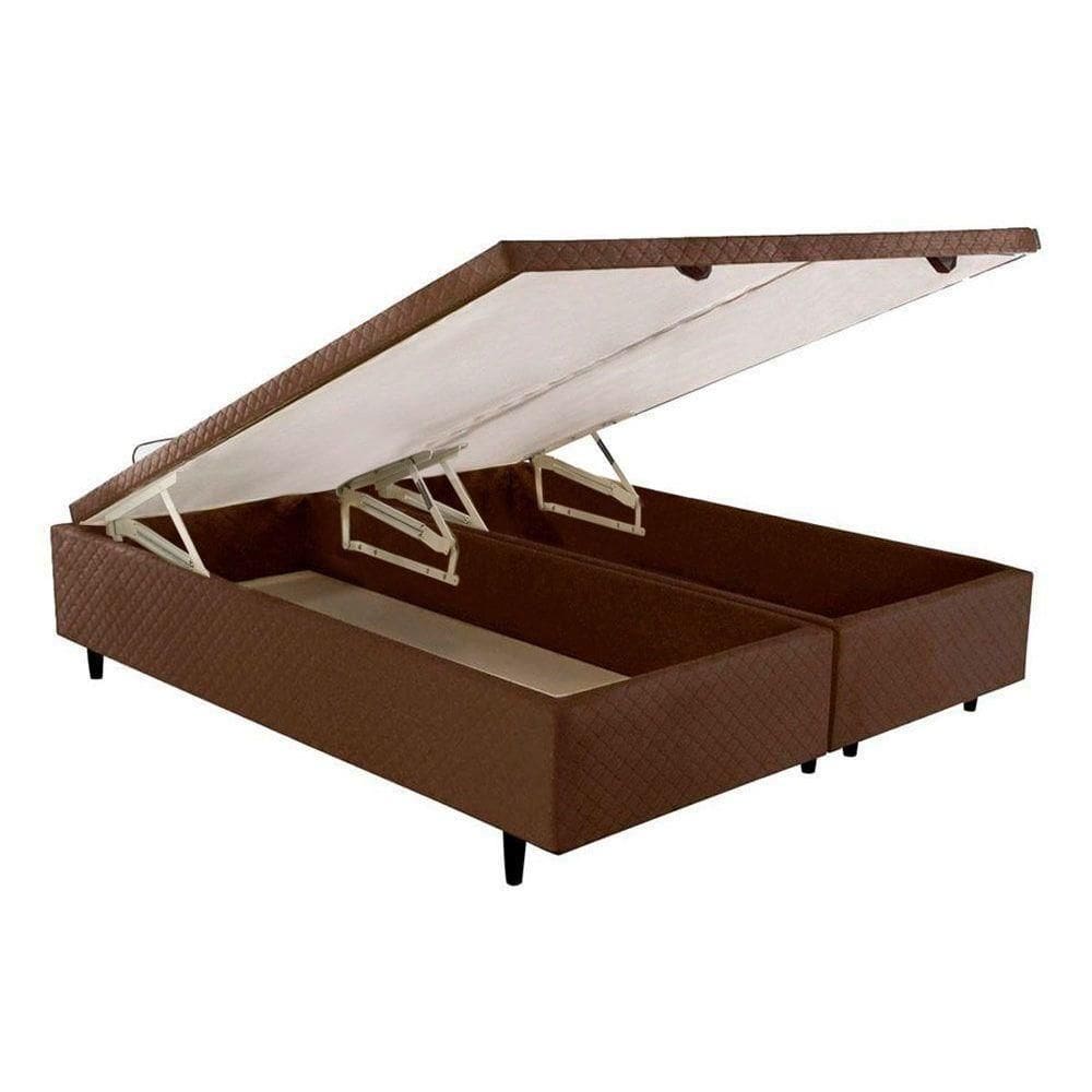 Cama Box Baú King Mh1439 Bordado Brown (193x203x35) - Herval