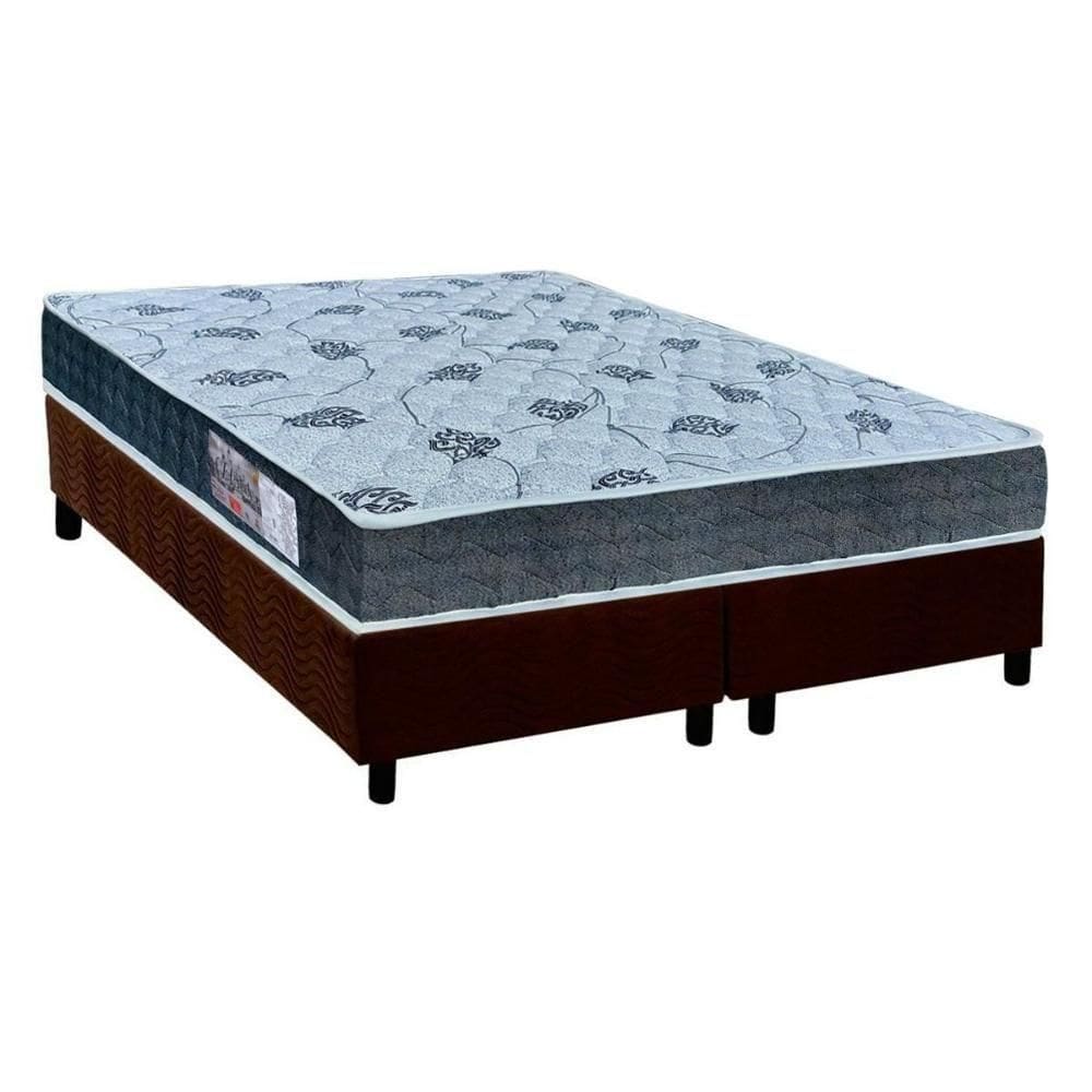 Cama Box King: Colchão Anatômico Orthoflex D45/Ep Cecina + Base Crc Suede Brown(193X203)