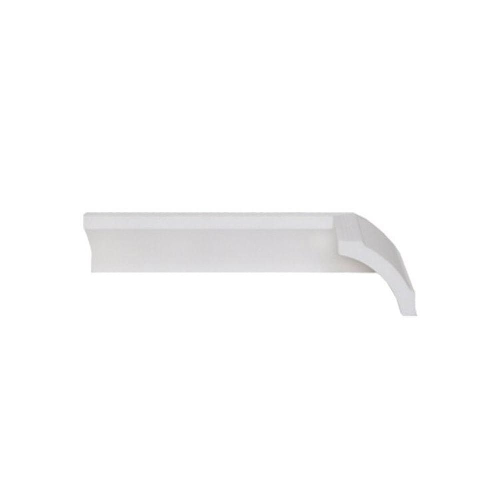 Kit com 5 Barras Rodateto de Poliestireno 5cm X 50mm Liso 10m Branco