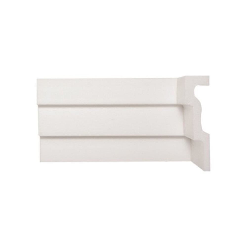 Kit com 30 Barras Rodateto de Poliestireno 12cm X 30mm Liso 60m Branco
