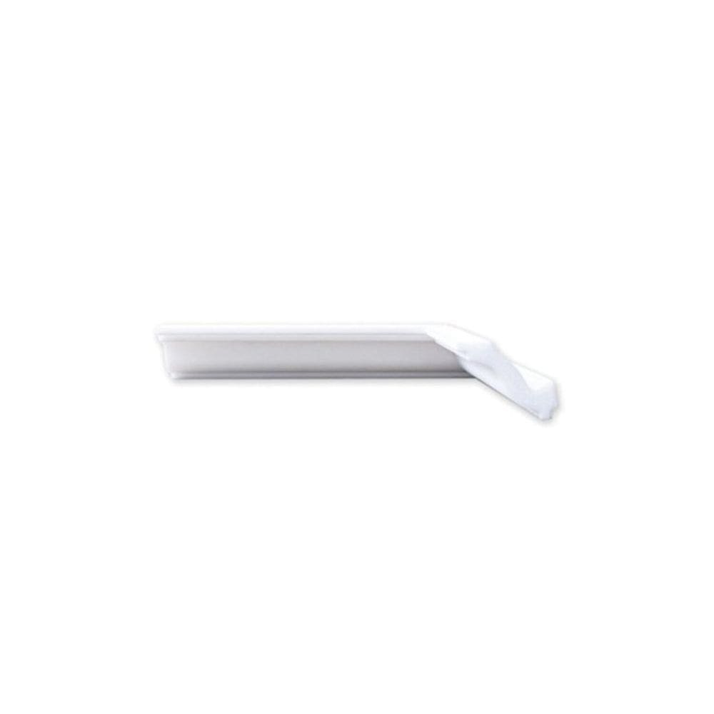 Kit com 10 Barras Rodateto de Poliestireno 4cm X 50mm Liso 20m Branco
