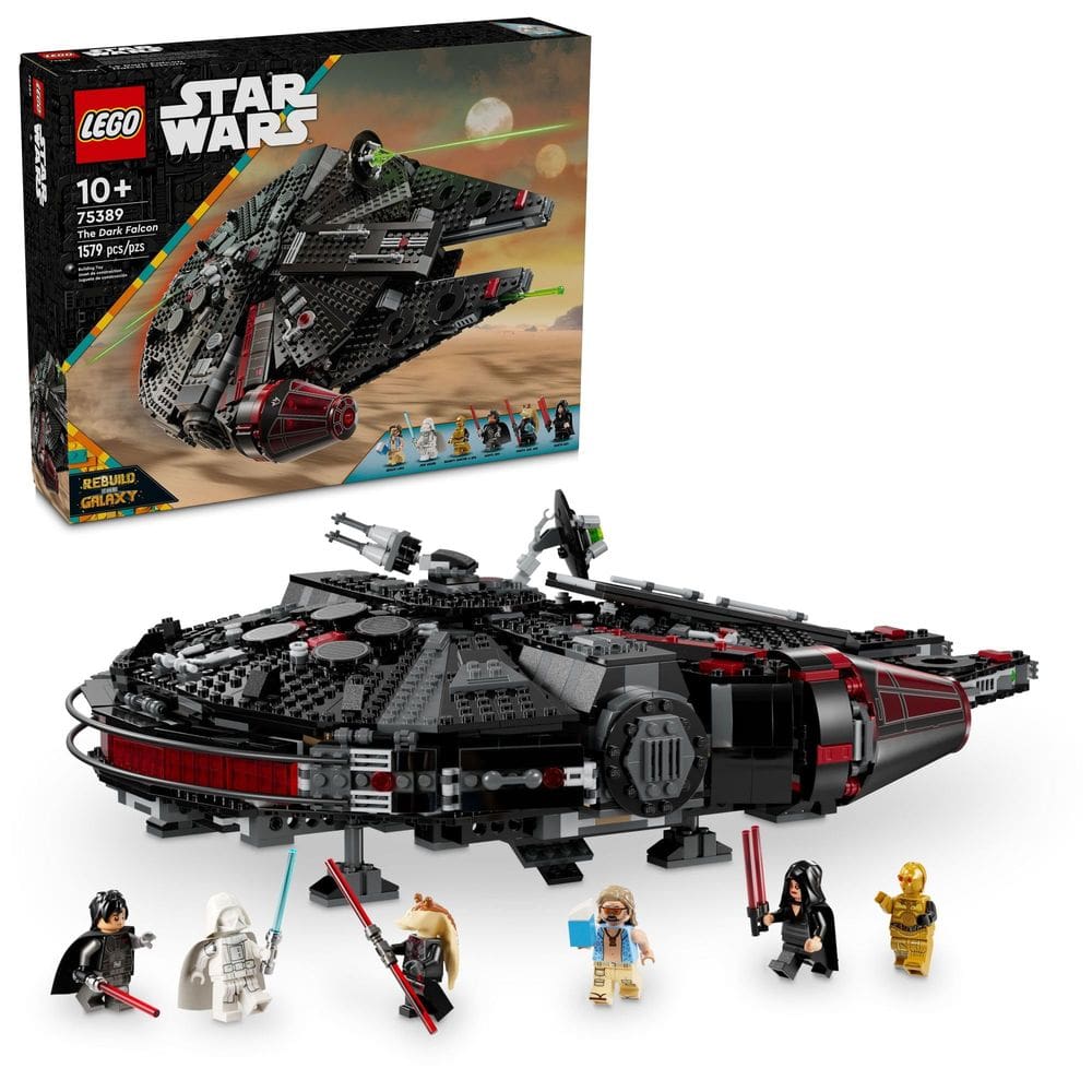 Brinquedo LEGO Star Wars The Dark Falcon Starship 75389 com 6 minifiguras