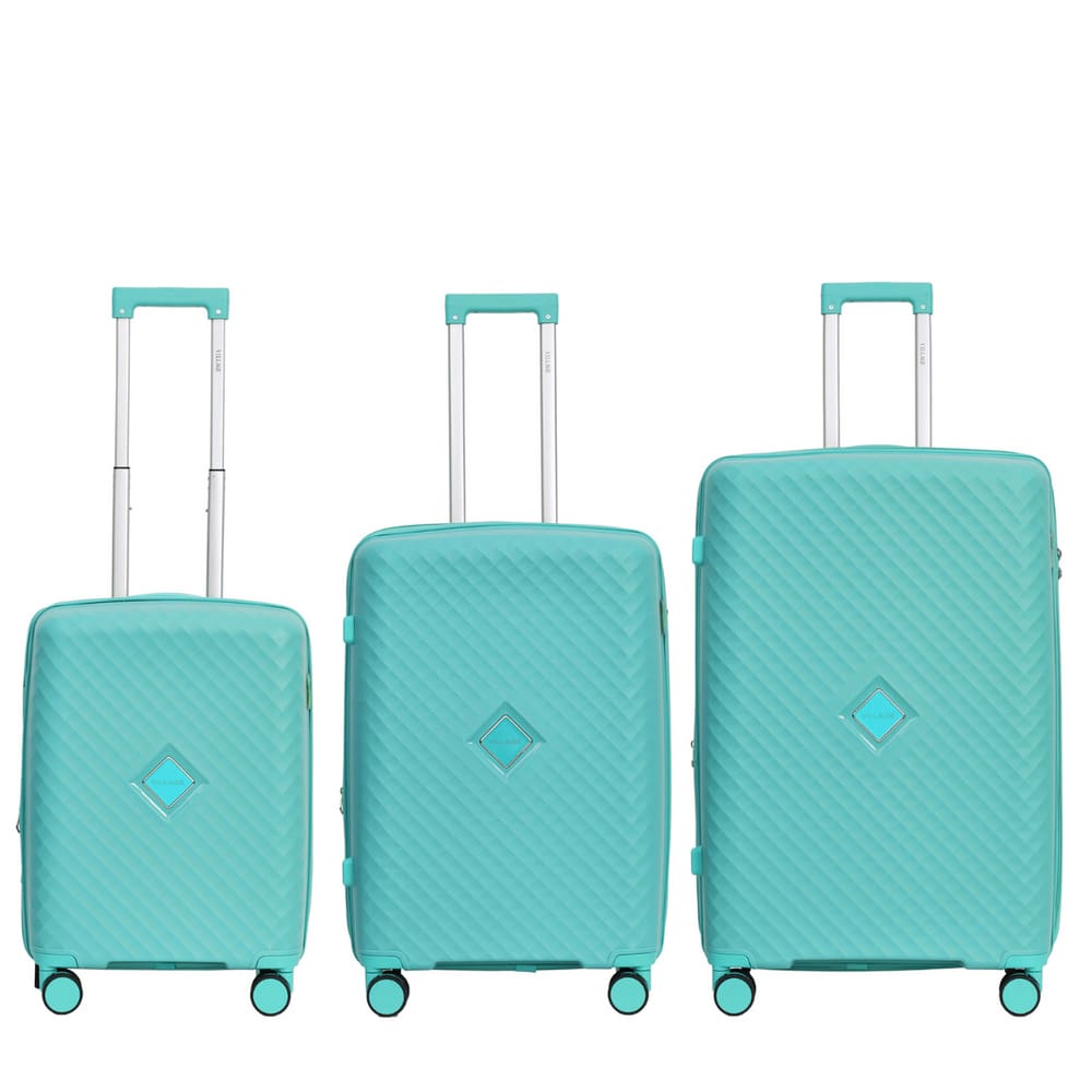 Mala De Viagem Com 3 Peças Polipropileno Expansível Zíper Antifurto