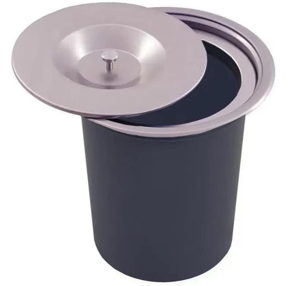 Lixeira Pia Embutir 5 Litros Tampa Inox Escovado Kazalinda