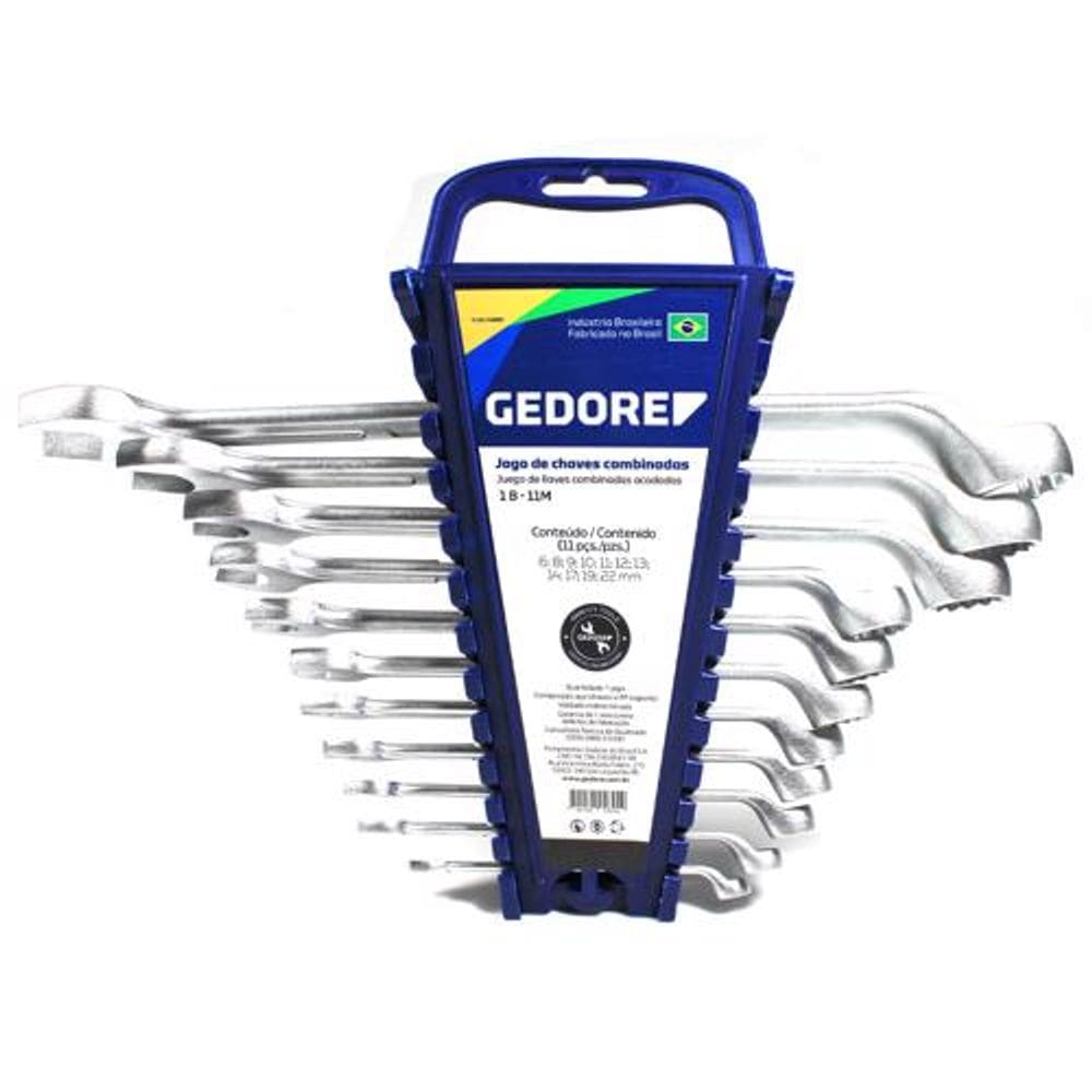 Jogo de Chaves Combinadas com 11 peças 6 MM a 22 MM - Gedore 002602
