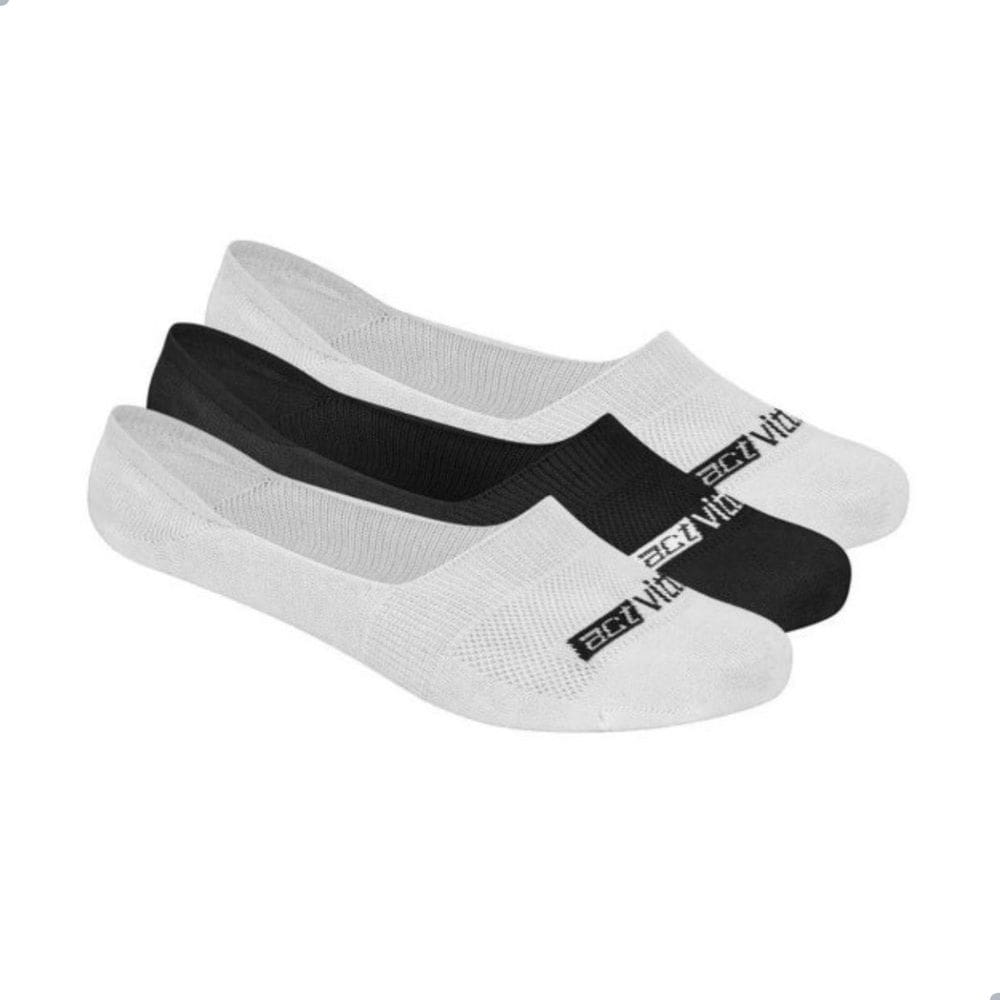 Kit Meia Sapatilha Actvitta 4999.1-Branca e Preta