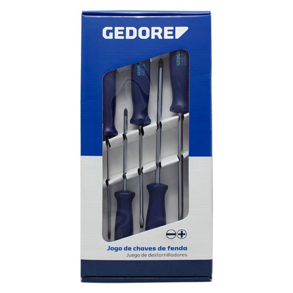 Jogo de Chaves de Fenda Simples e Cruzada 5 peças - Gedore 036465