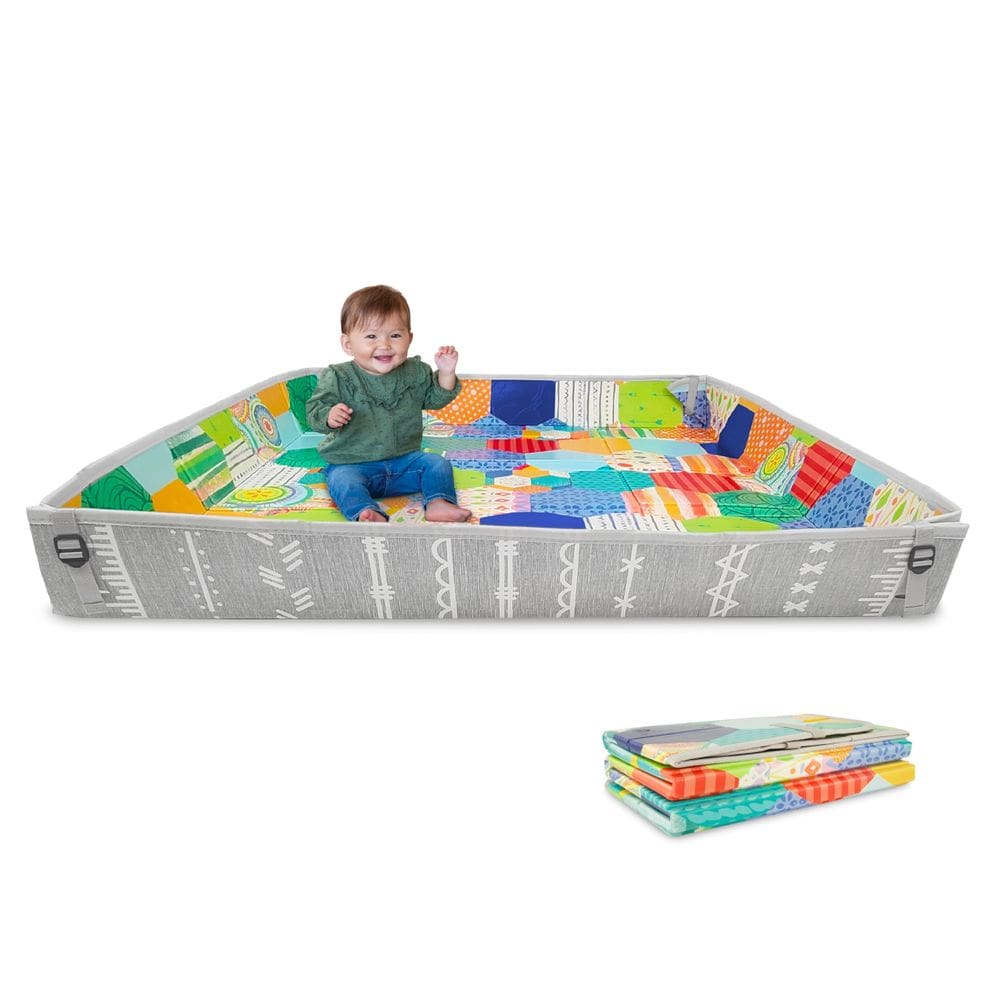 Tapete de jogo Infantino, espuma macia dobrável, extra grande, multicolorido