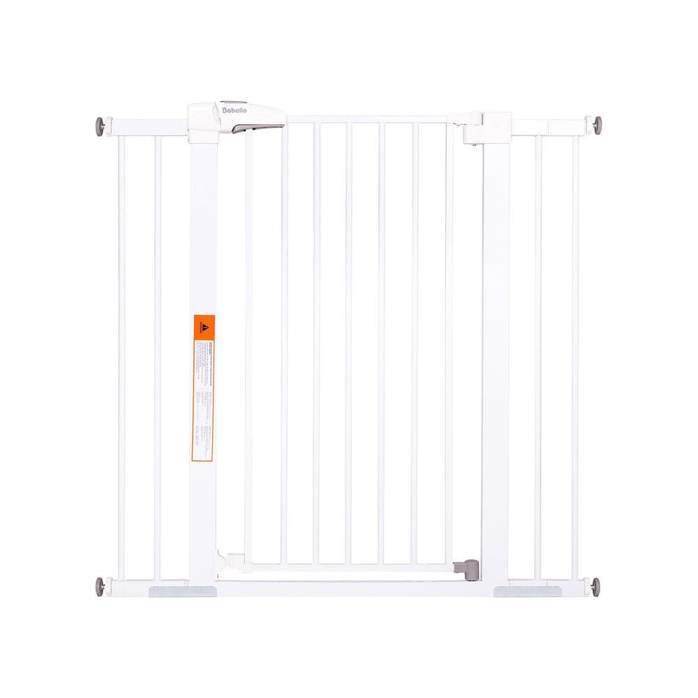 Portão de bebê BABELIO 36 extra alto de 66 a 101 cm de largura (branco)