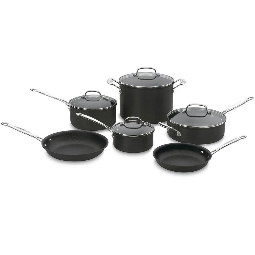 Conjunto De Panelas Cuisinart Anodizada Preto Chef`S Classic 10 Peças 66-10