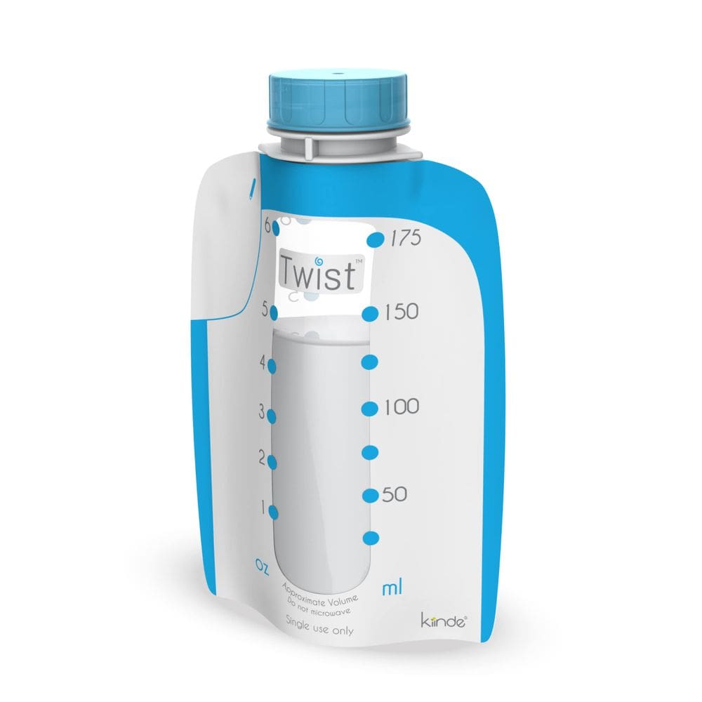 Sacos de armazenamento de leite materno Kiinde Twist Pouch 180 ml, pacote 80