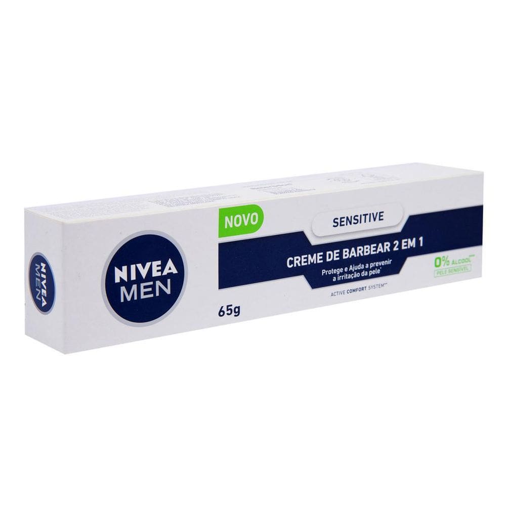 Creme de Barbear Nivea Men Sensitive 2 em 1 65g Hidratante