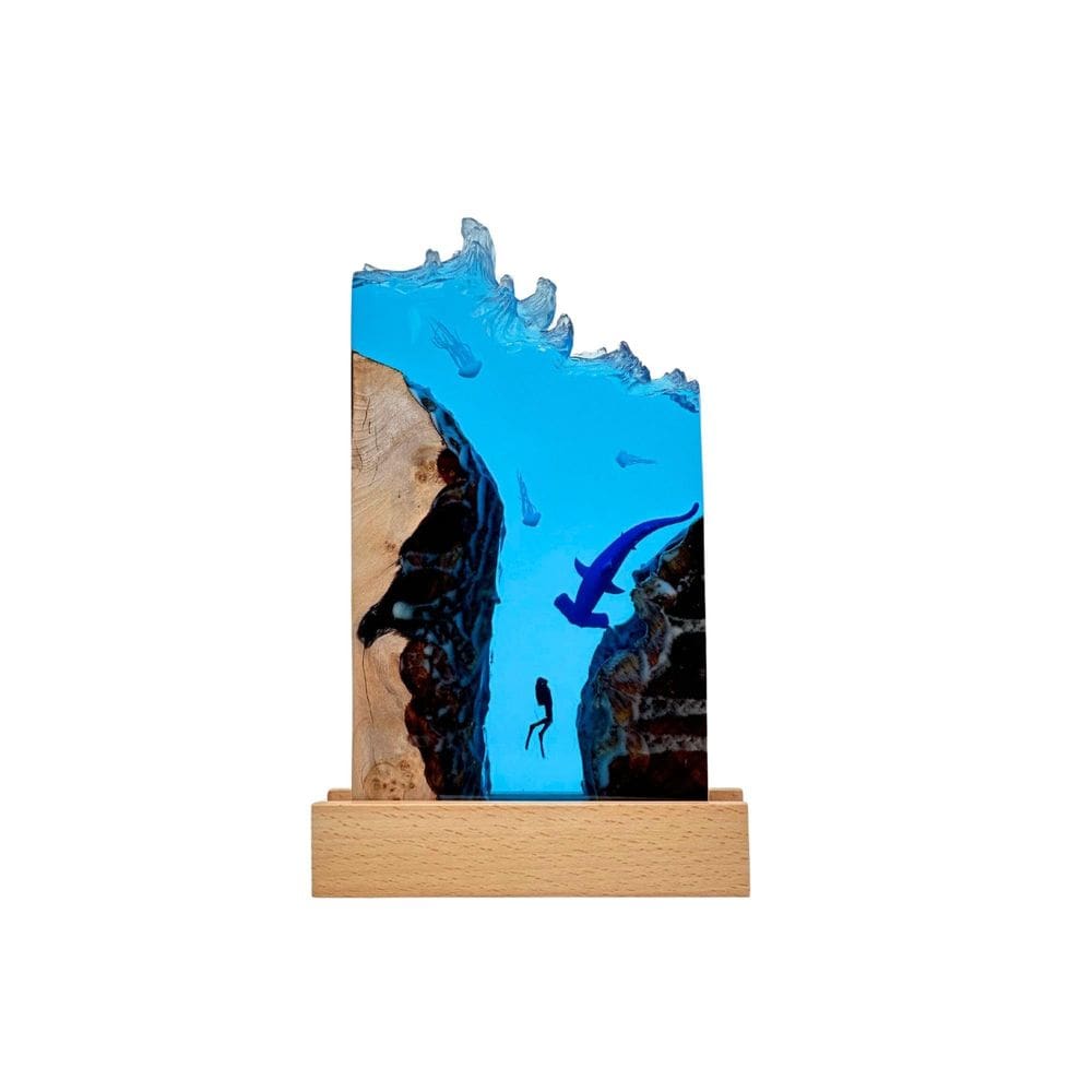 Lâmpada LED Ocean DiscoverSharks Hammerhead Shark com luz noturna