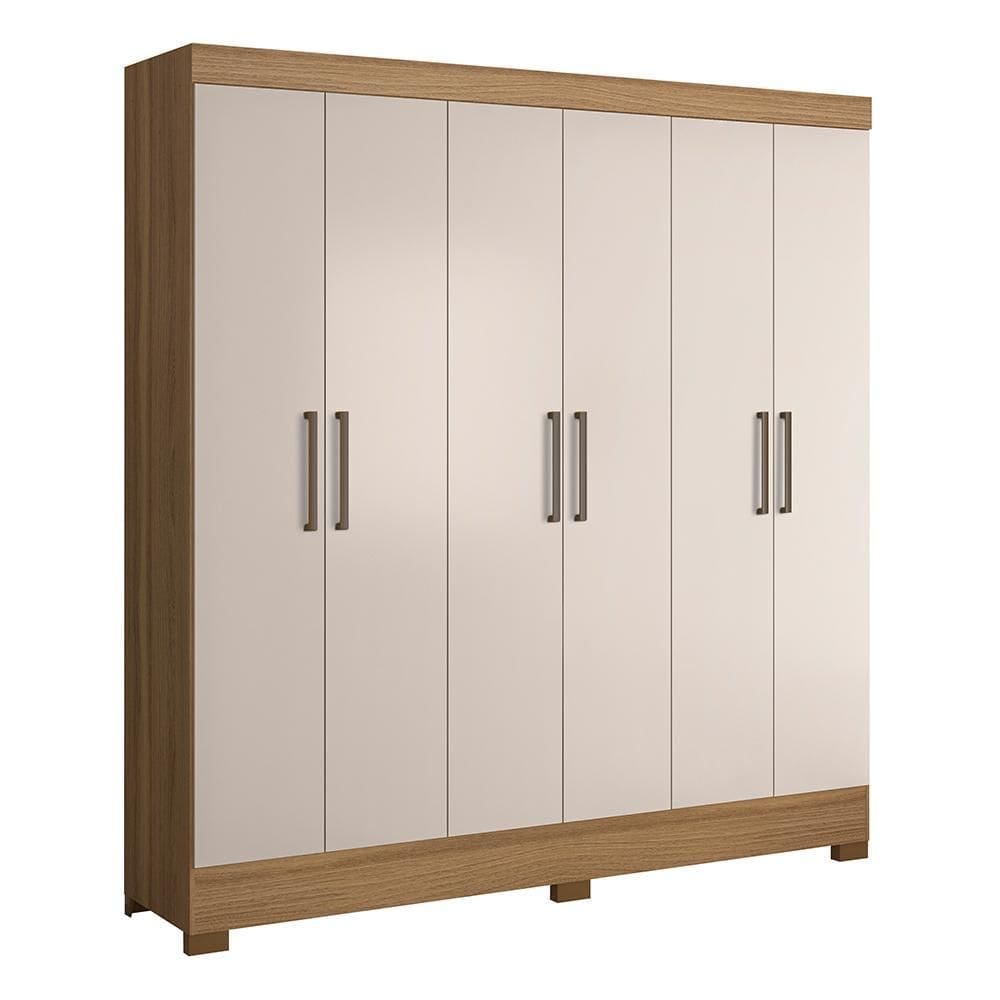 Guarda Roupa Casal Prático 6 Portas - Demóbile