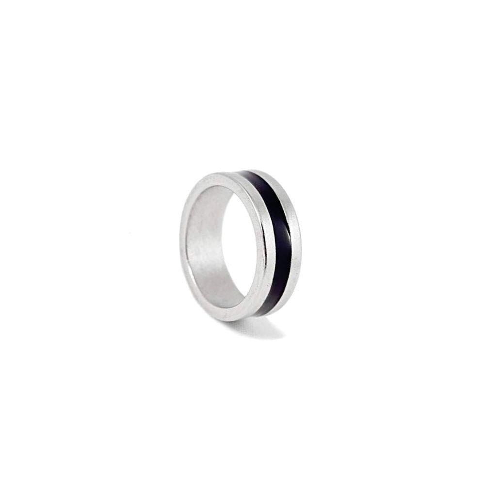 Anel Imantado, Magnético - Pk Ring Tamanho 19 Modelo Prata Com Preto