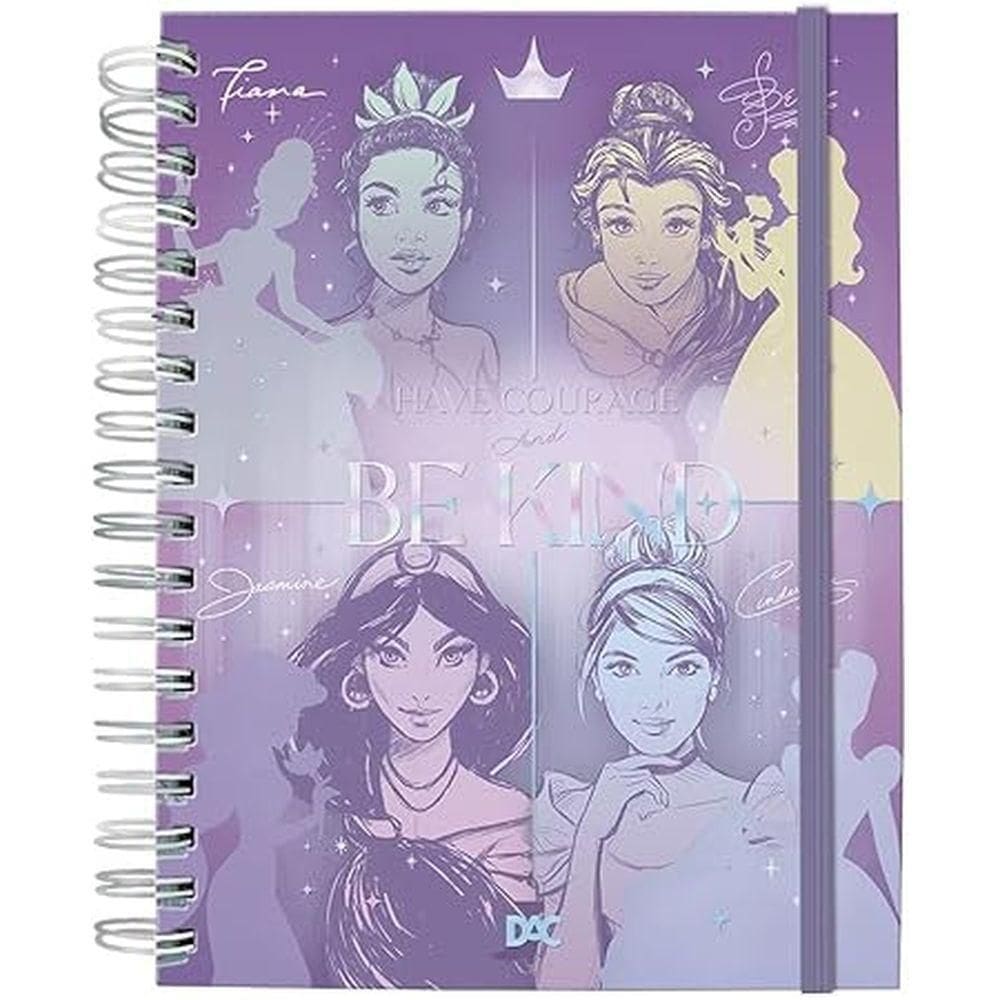 Caderno Univ. Espiral 80 Folhas Smart Princesas Disney - DAC