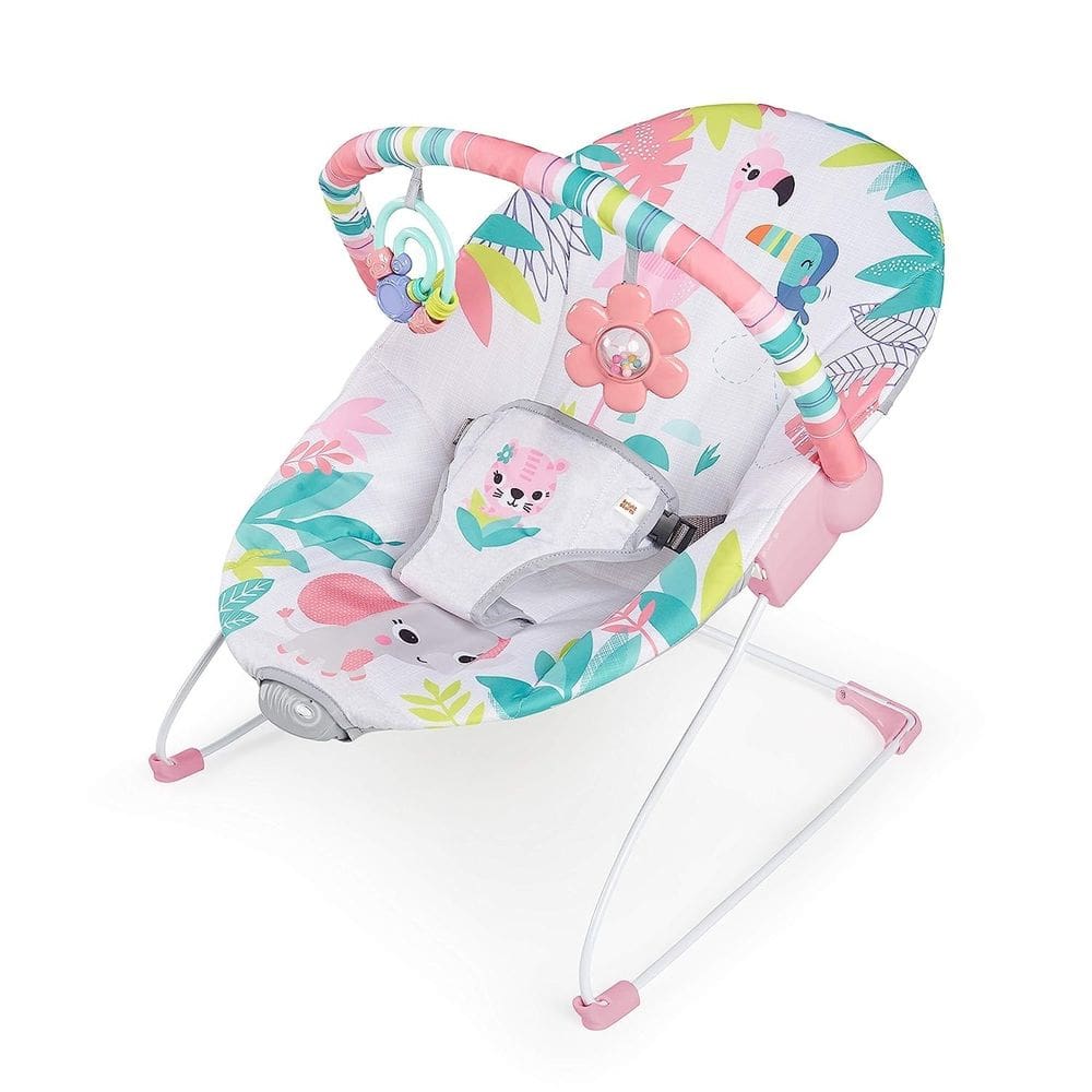 Baby Bouncer Bright Starts Soothing Vibrations 0-6M rosa
