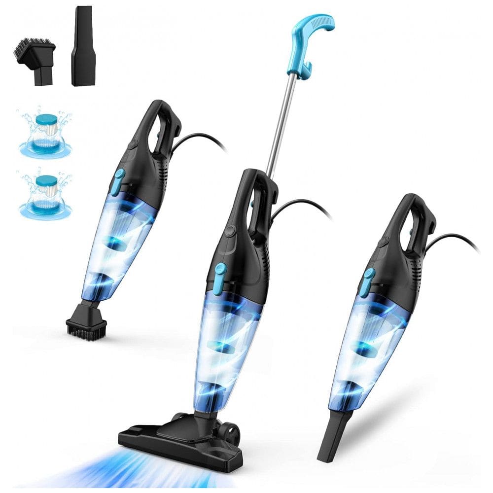 Aspirador de Pó Multifuncional com Fio, Acessórios e Sucção Potente 15000PA, 11OV 400W, TC JUNESUN, Azul Marinho