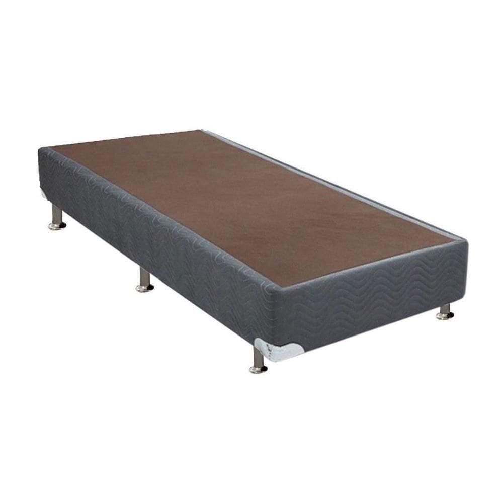 Cama Box Base Solteiro Universal Suede Gray (78x188x20) - Ortobom