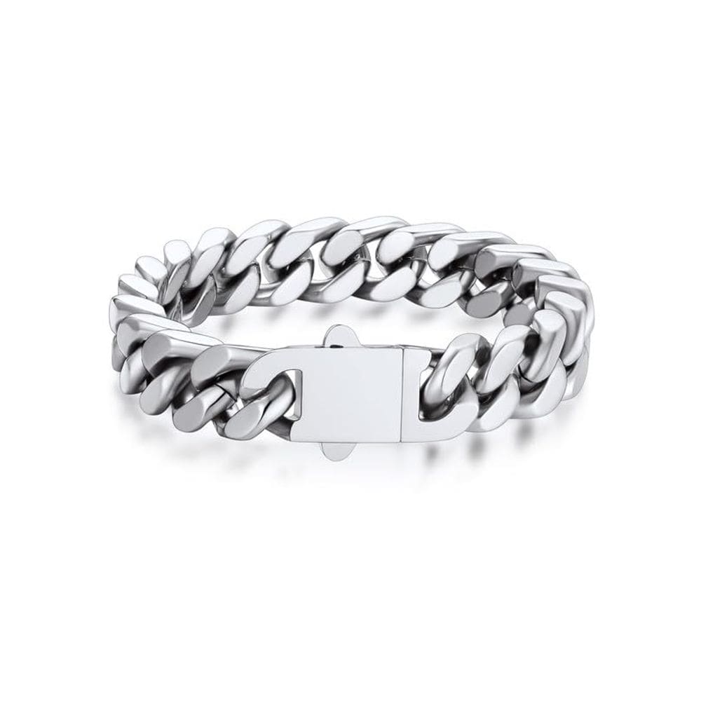 Pulseira Bandmax Chunky Big Miami Cuban Link Chain 18 cm masculina