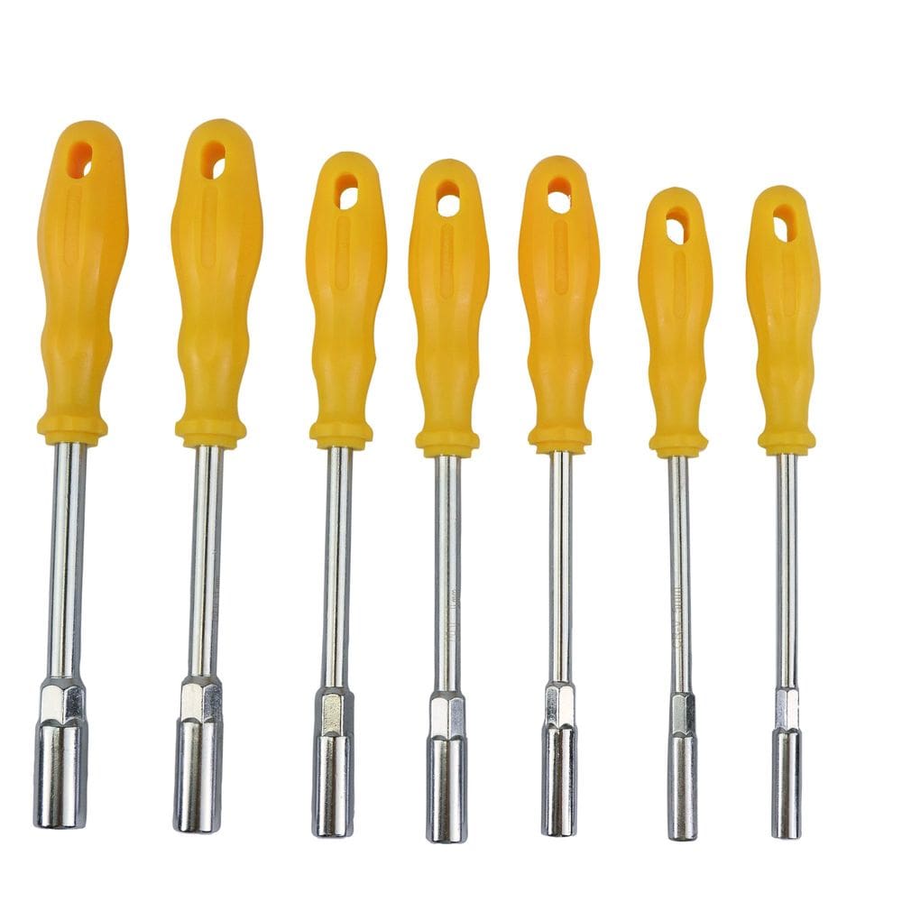 Kit De Chaves Canhão Crv Pro 7 Peças Boca Sextavada Aço Pvc Fertak Tools