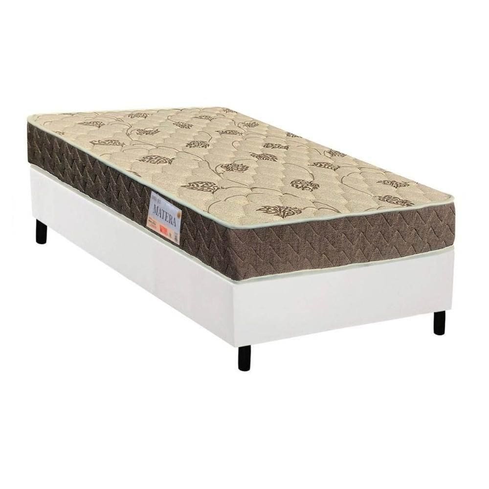Cama Box Solteiro: Colchão Ortopédico Orthoflex D33/Ep Anatômico Matera + Base White(88X188)