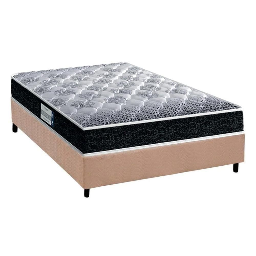 Cama Box Casal: Colchão Espuma Probel D33/Ep Advanced Tech1500 Plus + Base Crc Suede Clean(138X188)