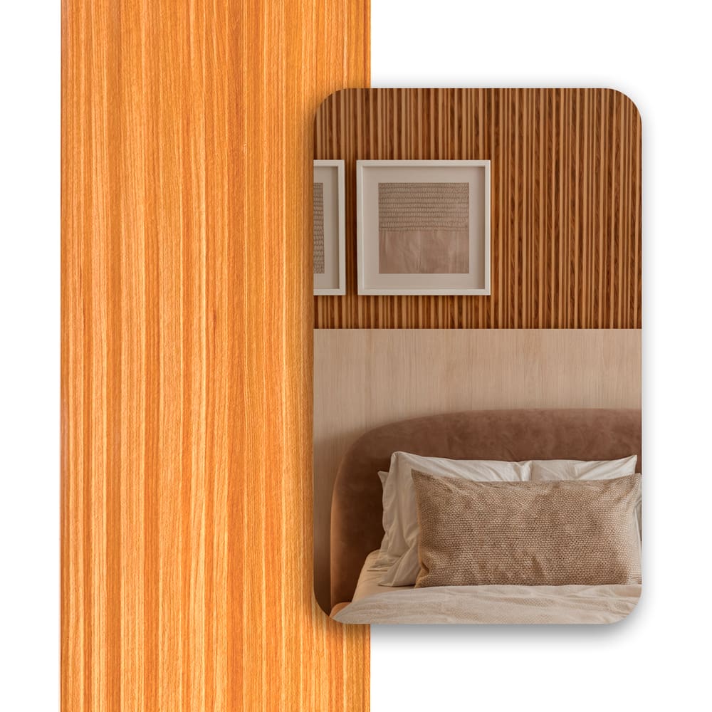 Painel Ripado Cor: Freijó de uso Interno em WPC Hill 2,90m x 17cm
