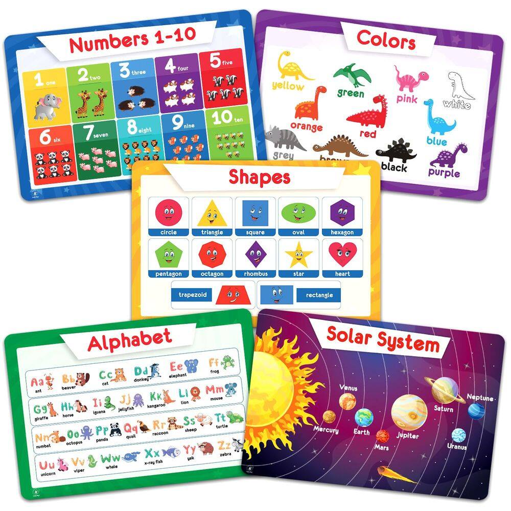 Tapetes americanos Simply Magic 5 para crianças, antiderrapantes, laváveis e reutilizáveis