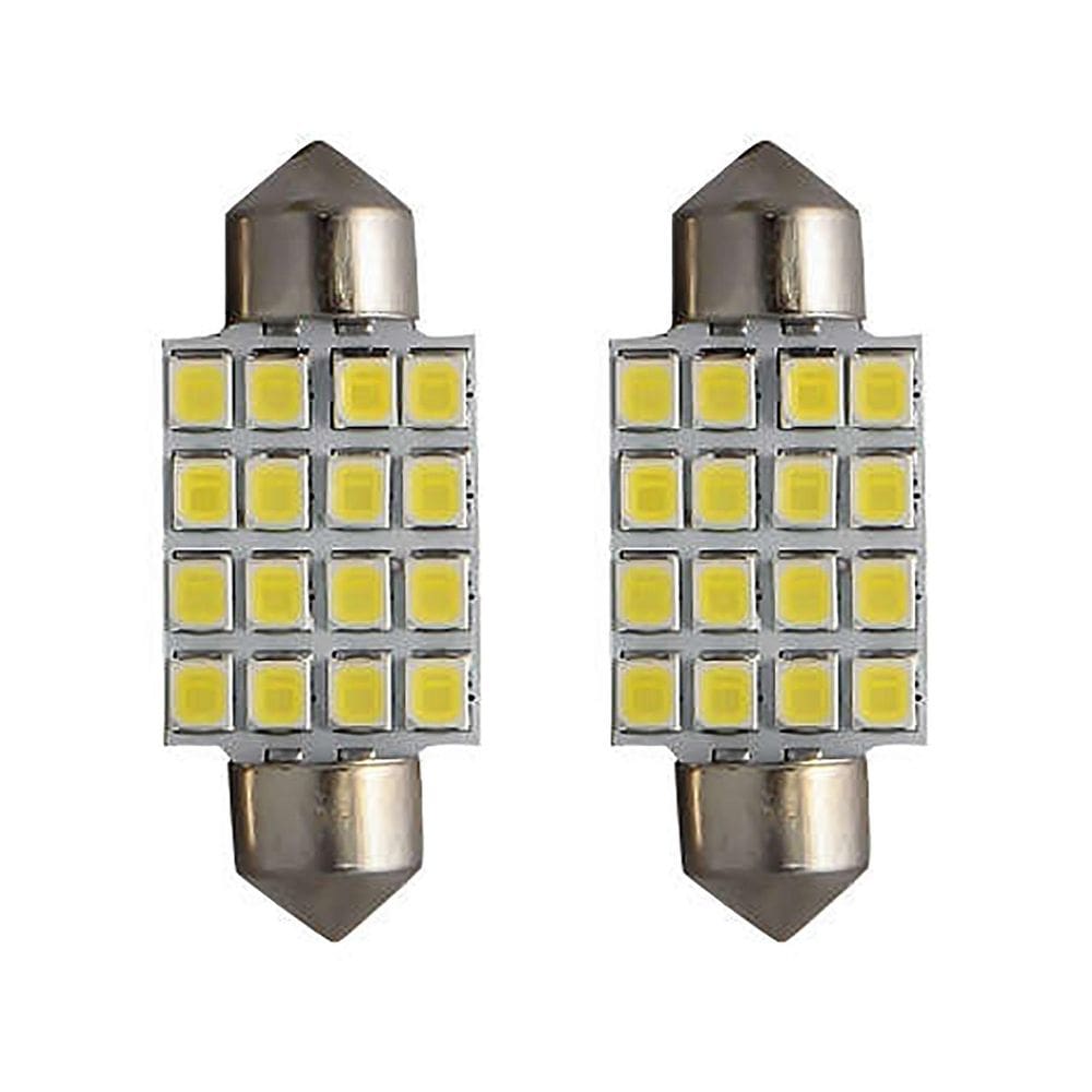 Par Lâmpada Led Torpedo 36mm 16smd 12v