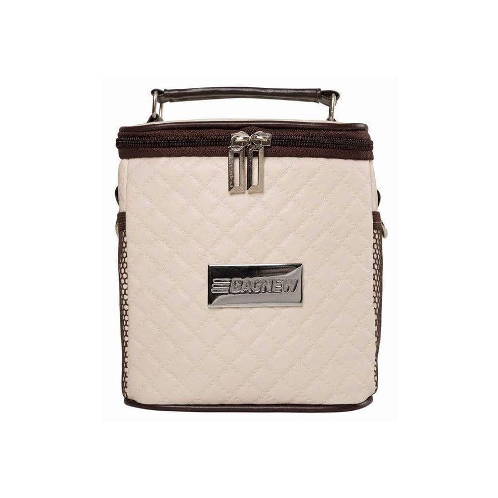 Bolsa Térmica 2 Potes - Marfim Com Marrom Style Model - Padrão: único