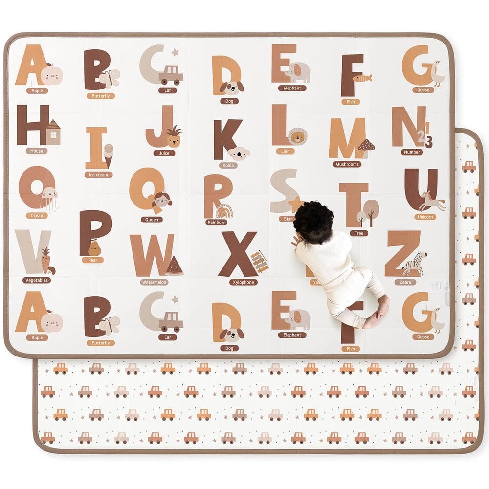 Tapete de brincar para bebês Mamatepe dobrável impermeável 180x140cm